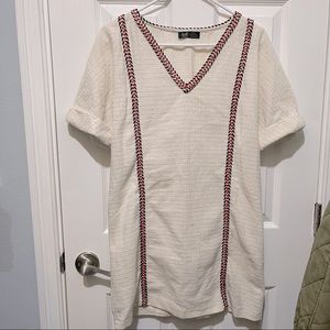 Zara white ruffle dress